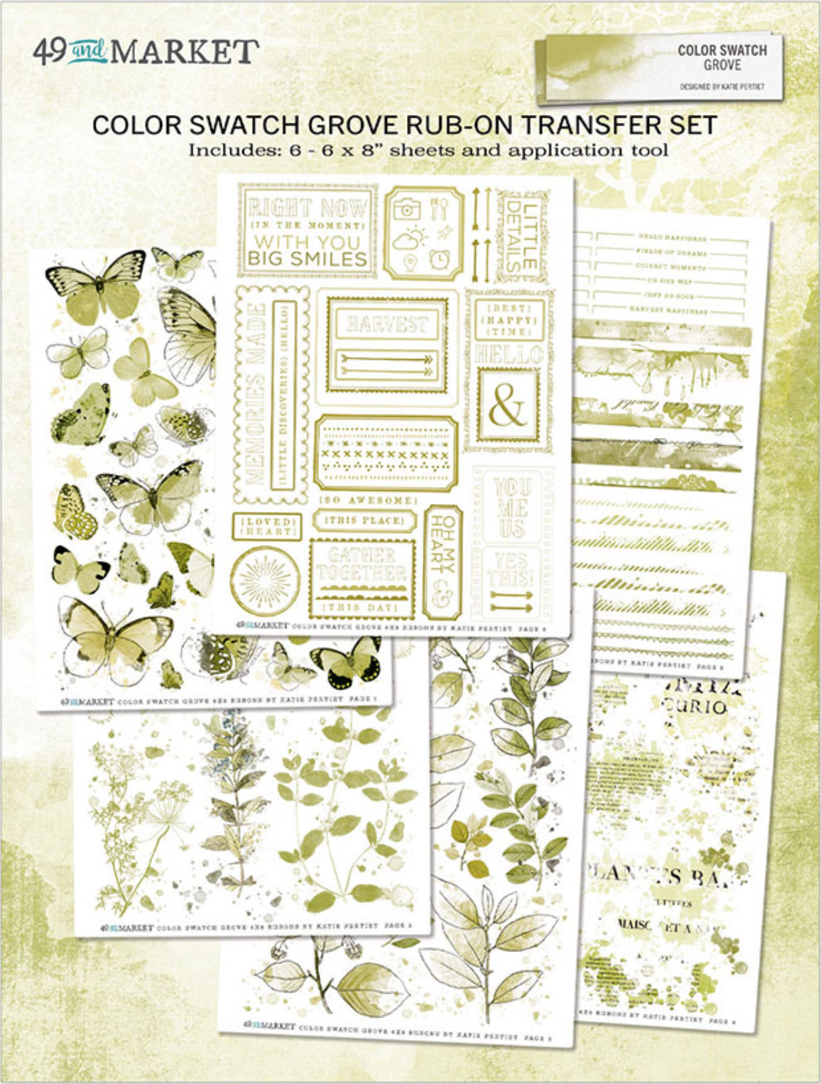 49 & Market Color Swatch Grove 6 x 8 Rub-Ons